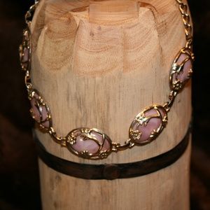 Vintage Pink and Gold Choker
